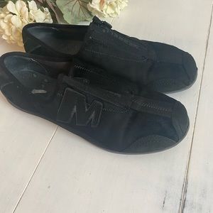 Merrell Barrado Black Suede Zip Up Sneakers